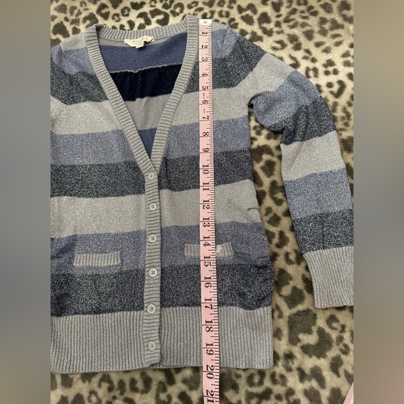 77kids by American Eagle Glitter Cardigan with Pockets in Blue Size XS 5 6 - Picture 16 of 17